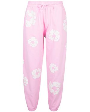 DENIM TEARS The Cotton Wreath Joggers "Powder" Dt089" - Black