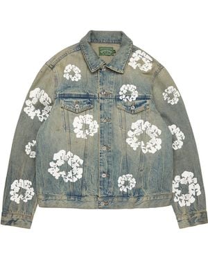 DENIM TEARS Dirty Wash Denim Jacket "Dirty Wash" Dt919" - Green