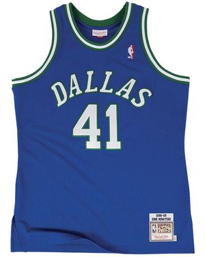 Mitchell & Ness Nba Authentic Road Jersey Dallas Mavericks 98 Dirk Nowitzki "Royal" Ajy4Gs18082 Dmaroya98Dno" - Blue
