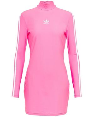 adidas Balenciaga Mat Spandex Dress "Fuchsia" 15454126Pb" - Pink