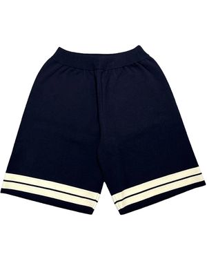 Palm Angels Track Knitted Shorts Pmhm002S22Kn10014603" - Blue