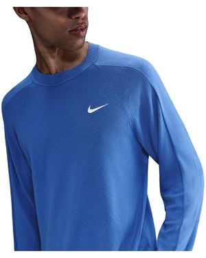 Nike Tour Jumper Knit Crew "Comet Pale Ivory" Fq8832 411" - Blue