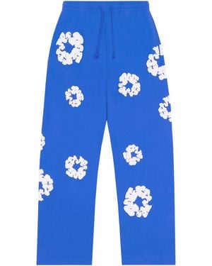 DENIM TEARS Cotton Wreath Baggy Joggers Dt162" - Blue