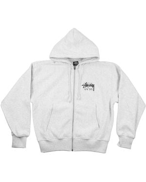 Stussy New York Chapter Hooded Zip "Ash Heather" Stus348" - Black