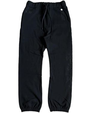 Chrome Hearts Miami Exclusive Cemetery Vertical Logo Joggers Chrm0769" - Black