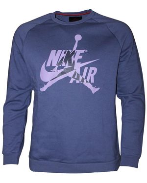 Nike Air Jumpman Classics Crewneck Sweatshirt "Sanded Star" Bv6006 557" - Blue