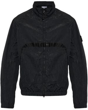 Stone Island Warp Rib Nylon-Tc Stand Collar Jacket Q100009 S0405 V0029" - Black