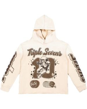 Triple Sevens All Star Football Hoodie T7 Asfhod Brn" - Black