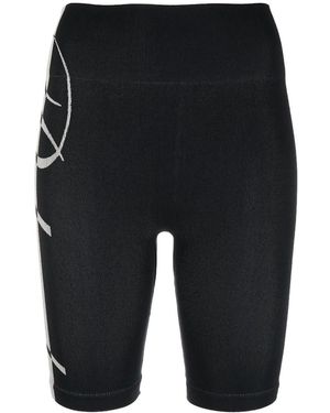 Rhude Core Techknit Biker Short Rhfw22Pa03642486 Blk" - Black