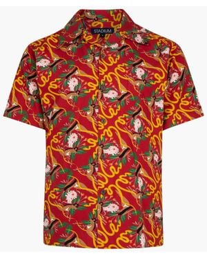 Stadium Goods Silk Camp Shirt "tahiti Red"