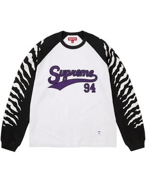 Supreme Tiger Raglan Long Sleeve Shirt "Ss26 - Black