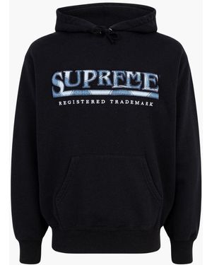 Supreme Denim Logo Hoodie "Ss21" Su10663" - Black