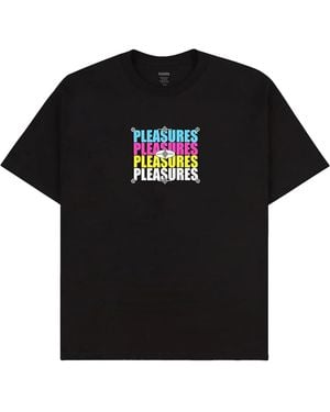Pleasures Cmyk Ss T-Shirt P24Sp051" - Black