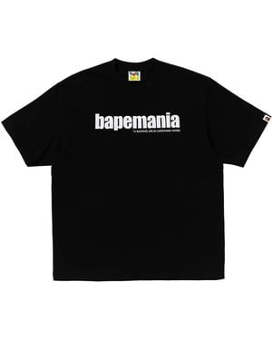 A Bathing Ape Logo Relaxed Fit T-Shirt #1 001Tel801326Mblk" - Black