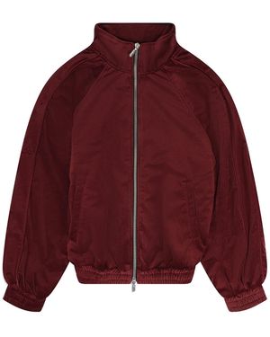 Rhude Velvet Track Jacket Rhdmotw0068 Mrn" - Red