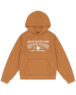 DENIM TEARS Adg Hoodie "Washed" Dt329" - Black