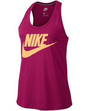 Nike Nsw Essential Tank Top "Fuchsia Melon" 831731 607" - Black