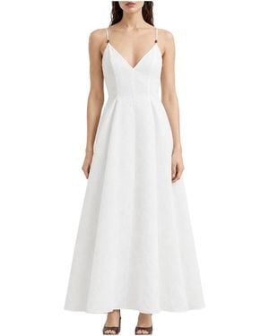 Brunello Cucinelli V-Neck Maxi Dress Brun2952" - Black