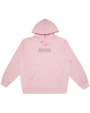 Supreme Kaws Chalk Logo Hoodie "Ss 21" - Pink