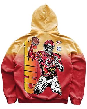 Warren Lotas Chiefs Go Long Ombre Hoodie Wl003" - Red