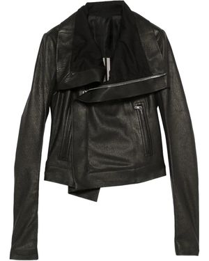 Rick Owens Classic Biker Jacket Rp02F5708 Lbk 09" - Black