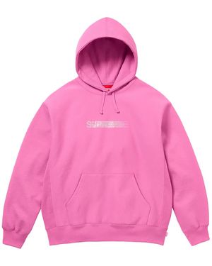 Supreme Swarovski Motion Logo Hooded Sweatshirt "Fw25 - Pink