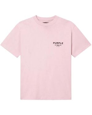 Purple Brand Shrooms Heavyweight Ss T-Shirt P117 Hlrs226" - Pink