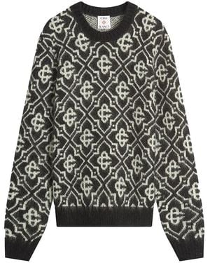 CASABLANCA Mohair Monogram Jumper Mpf25 Kw 1004 02" - Black