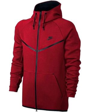 Nike Sportswear Tech Fleece Windrunner Full-Zip Hoodie "Tough Heather 805144 654" - Red