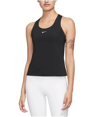 Nike Swoosh Medium-Support Padded Sports Bra Dv9897 010" - Black