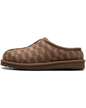 Kith Mas Monogram Shearling Slippers "Loft" Khmsh0004 209" - Brown