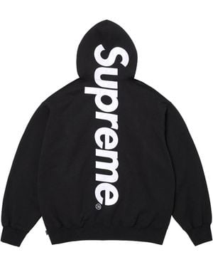 Supreme Satin Appliqué Hooded Sweatshirt "Ss26 - Black