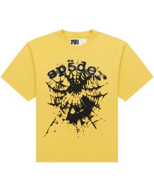 Sp5der Scattered Og Web V2 T-Shirt 409" - Black
