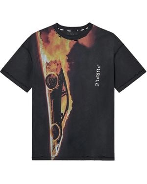Purple Brand Zut Alors T-Shirt P101 Tjsr326" - Black