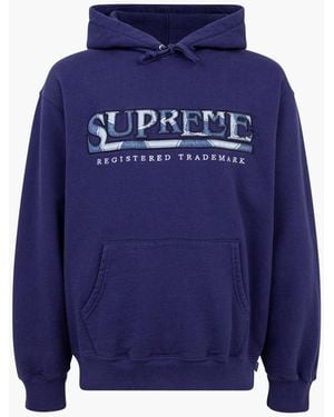 Supreme Denim Logo Hoodie "Ss21" Su11132" - Blue