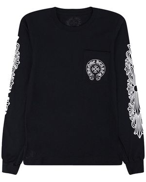 Chrome Hearts Horseshoe Logo/S T-Shirt Chrm0006" - Black