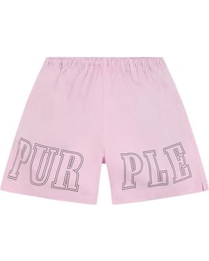 Purple Brand Slab Wordmark All Round Short P504 Ppsp826" - Pink