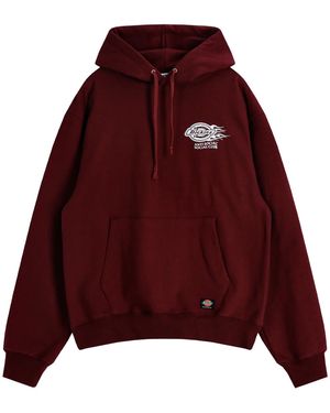 ANTI SOCIAL SOCIAL CLUB Assc Dickies Flame Hoodie "Burgundy" Assc092" - Red
