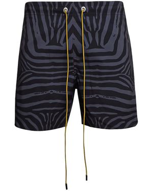 Rhude Zebra Swim Trunks Rhpf23Sm06169674" - Black