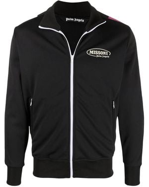 Palm Angels X Missoni Classic Logo Track Jacket Multi" Pmbd001F21Fab0091001" - Black