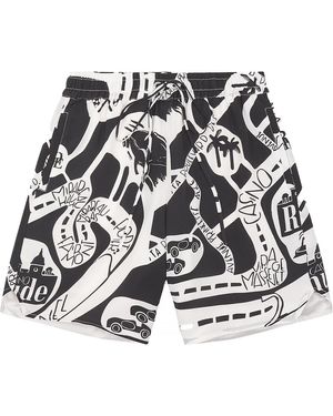 Rhude Strada Silk Short Rhss24Sh161741190119" - Black