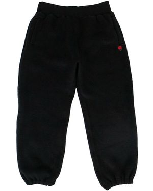 Undercover Rose Logo Patch Joggers Ucx4502 Blac" - Black