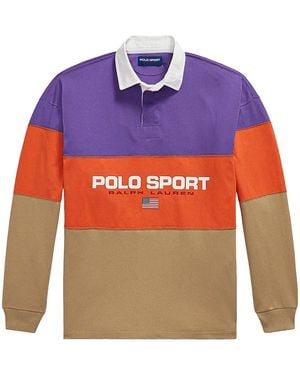 Polo Ralph Lauren Sport Big Fit Ls Rugby /Multi" 710B2456601" - Purple