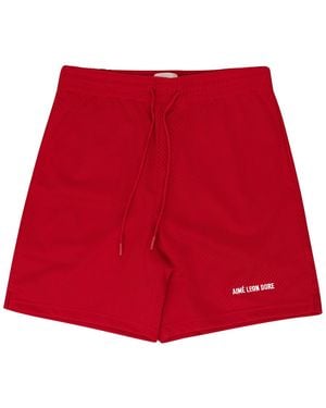 Aimé Leon Dore Logo Gym Shorts Ald Mbtm 0122" - Red