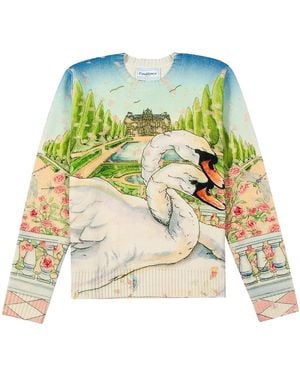 CASABLANCA 'Amour En Fleur Jumper Multi" Mf22 Kw 273 01" - Black