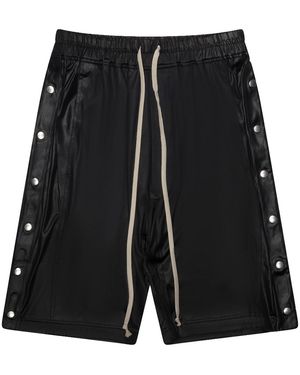 Rick Owens Wide Pusher Shorts Du01F4373Jl 09" - Black