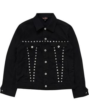 COMME DES GARÇON BLACK Trucker Jacket With Studs 1Pj002052 Blk" - Black