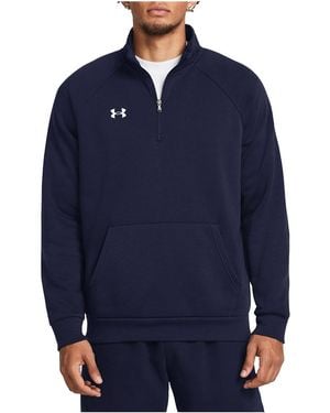 Under Armour Rival Fleece Quarter-Zip Sweatshirt "Midnight 1386016 410" - Blue