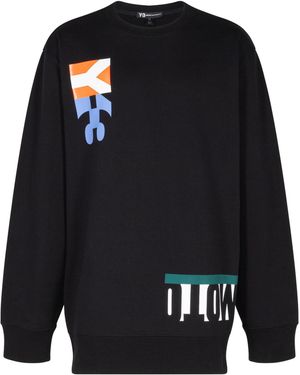 adidas Y-3 M-Cut Graphic Crewneck Fs5593" - Black