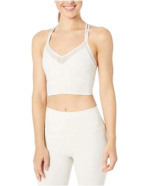 Alo Yoga Sneak Long Sports Bra "Bone" 29" - Black